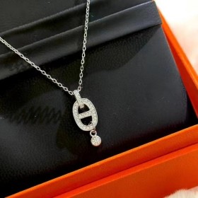 Pig nose 925 sterling silver diamond   Necklaces